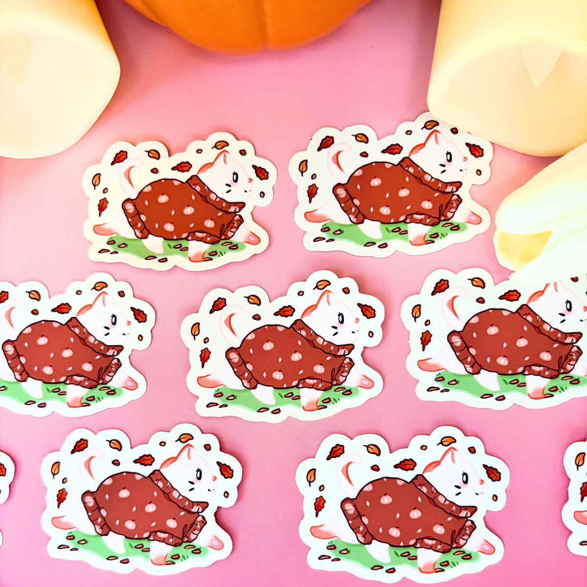 Ginger's Autumn Walk, Sticker