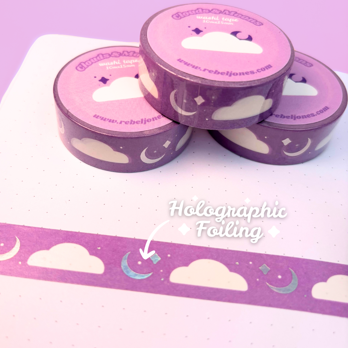 Clouds & Moon, Washi Tape