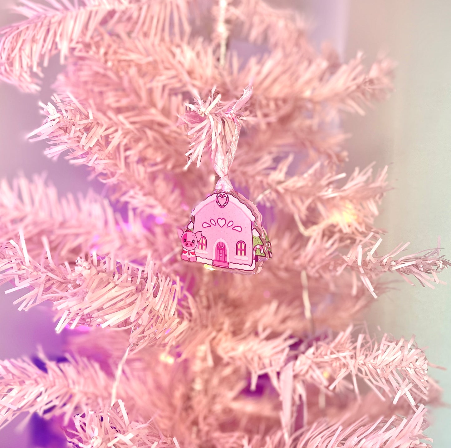 Nora's Winter Cottage, Glitter Tree Decoration - 25% OFF SALE