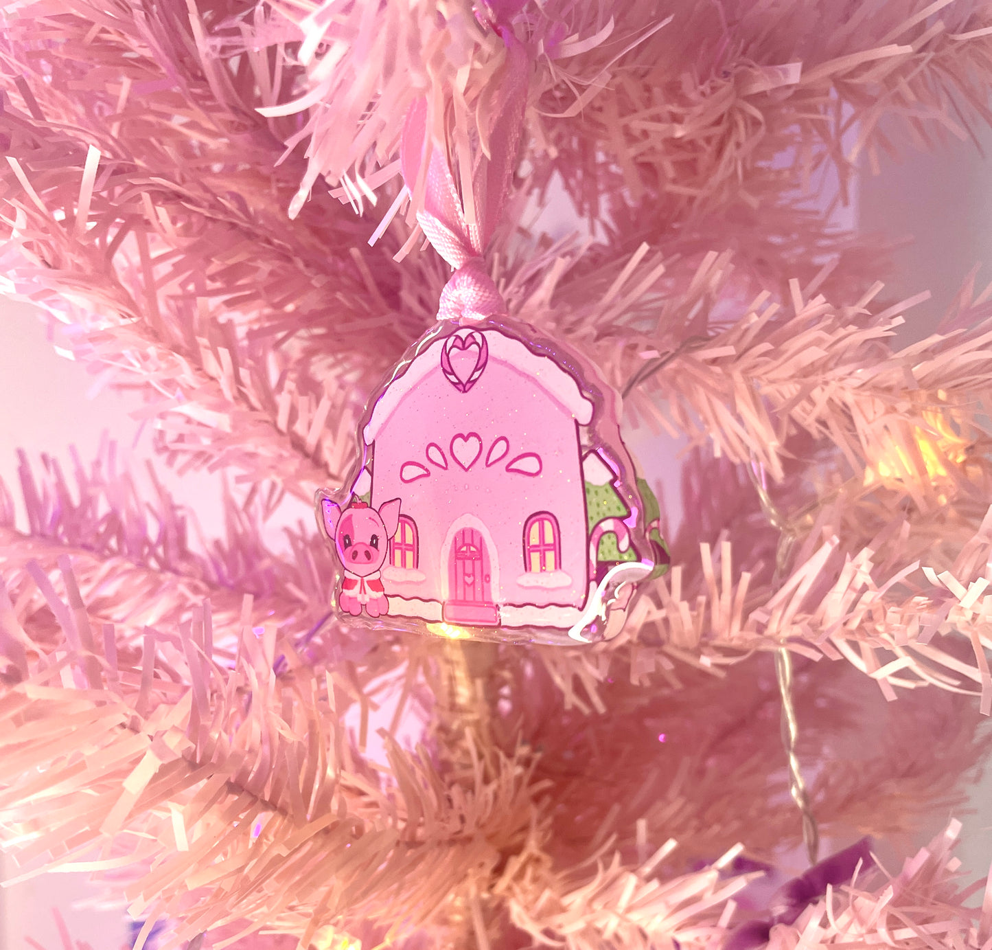 Nora's Winter Cottage, Glitter Tree Decoration - 25% OFF SALE