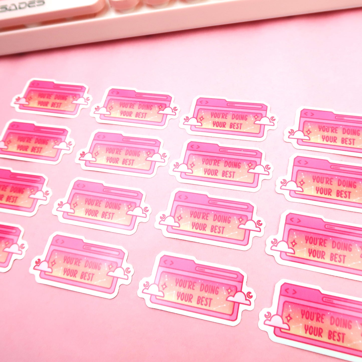 You're Doing Your Best, Clear Sticker