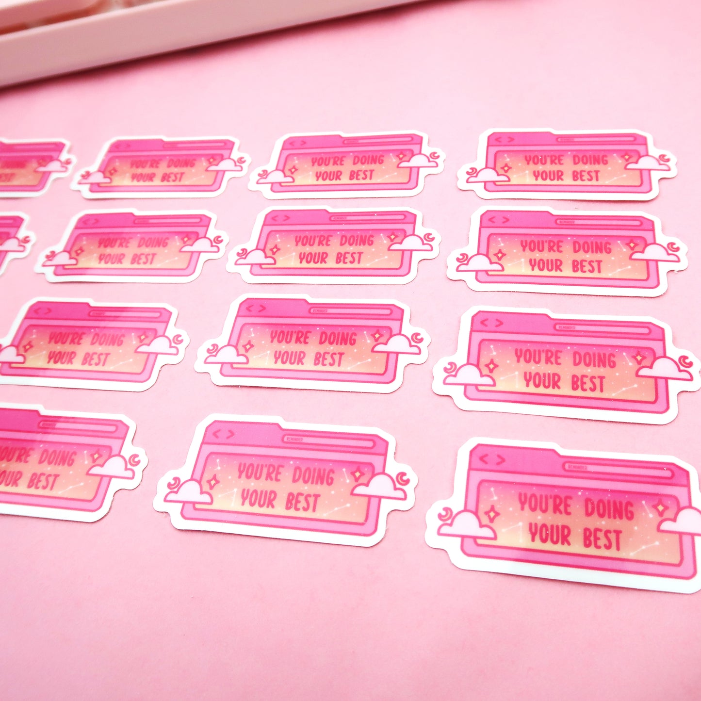 You're Doing Your Best, Clear Sticker