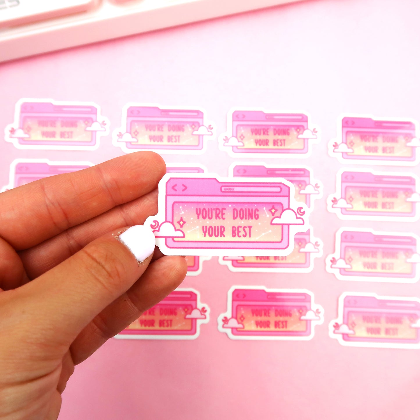You're Doing Your Best, Clear Sticker