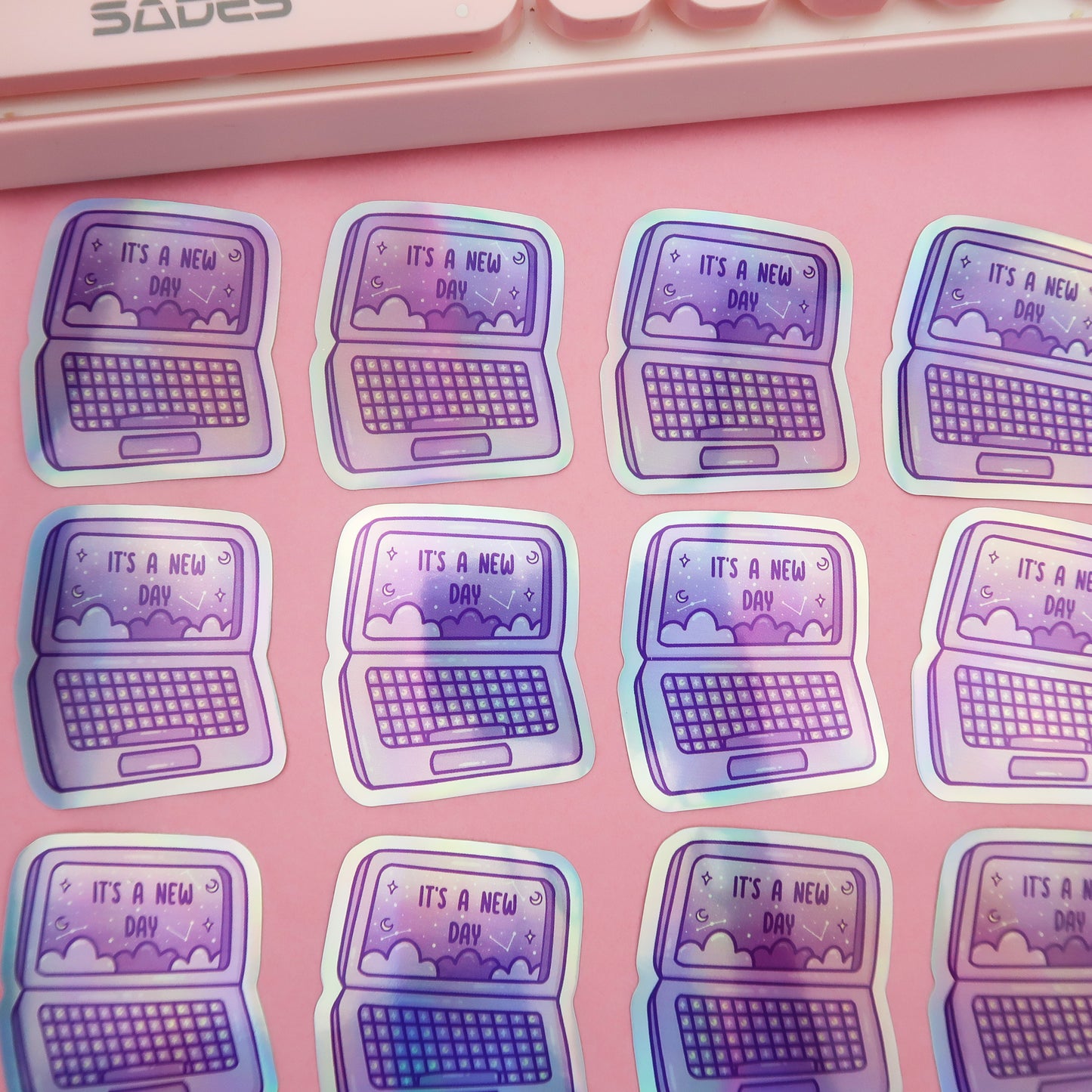 It's a New Day, Holographic Laptop Sticker