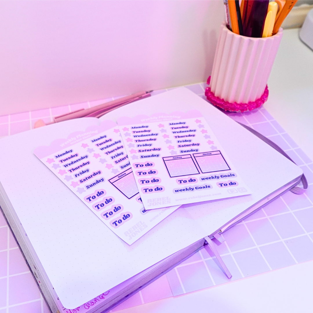 Weekly Planning Sticker Sheet -  NEW DESIGN COMING SOON