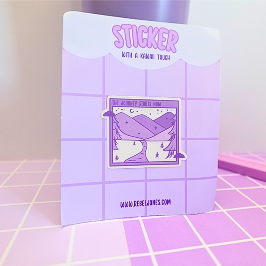 The Journey Starts Now Clear Sticker