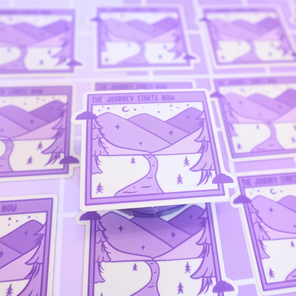 The Journey Starts Now Clear Sticker