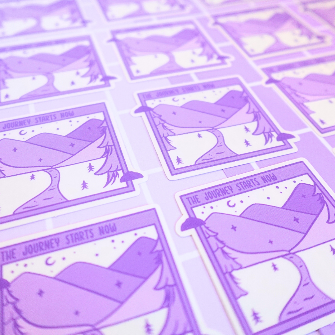The Journey Starts Now Clear Sticker