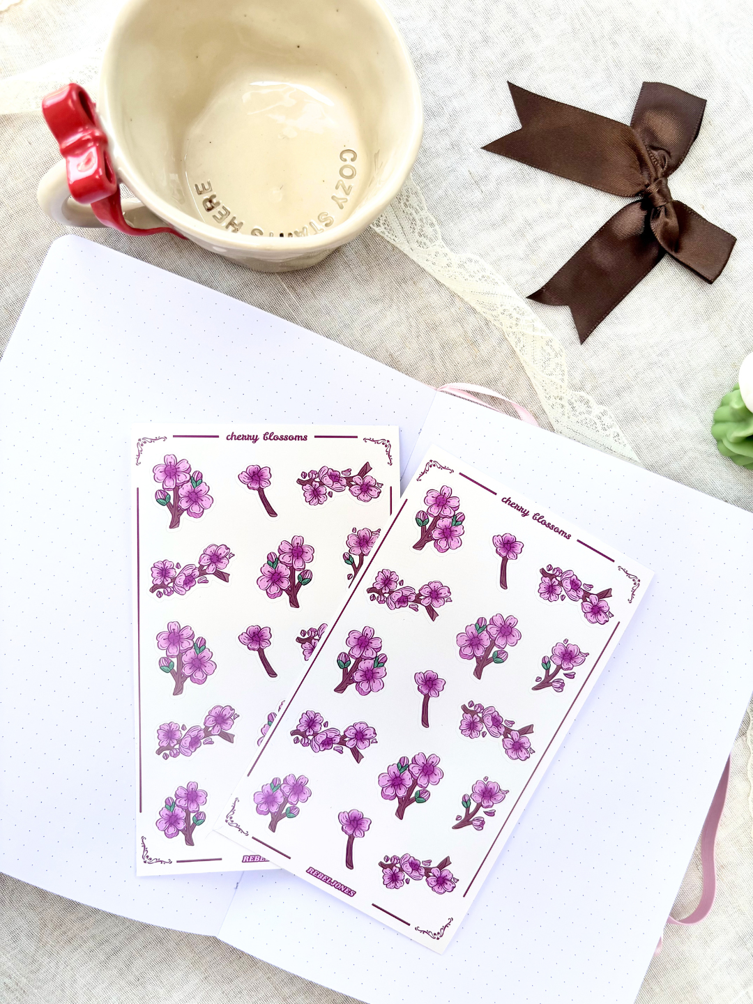 Cherry Blossoms Sticker Sheet