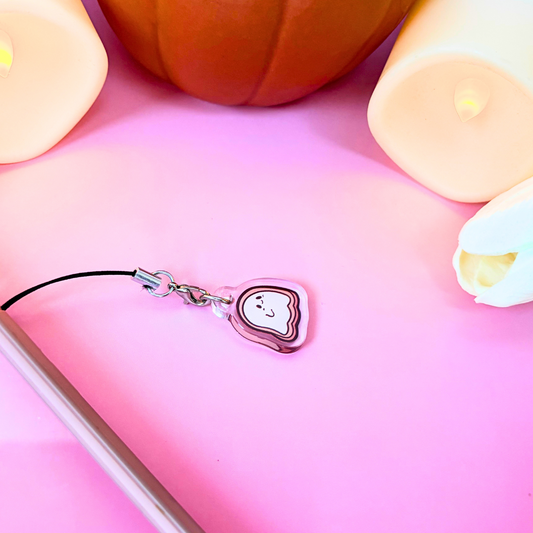 Biscuit Ghost Phone Charm