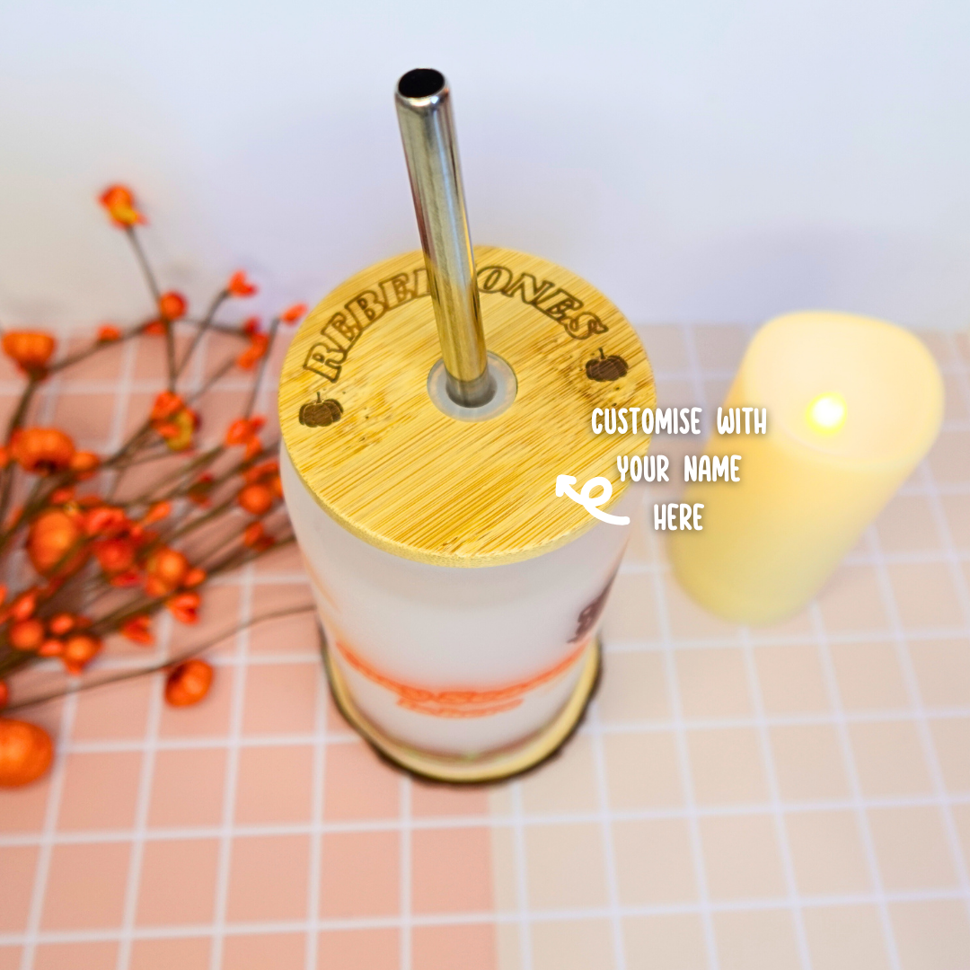 Cosy season is here, glass tumbler