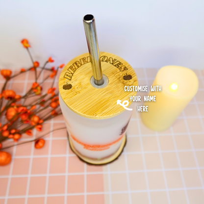 Cosy season is here, glass tumbler