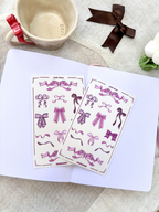 Pink Bows Sticker Sheet