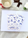 Blue Bows Sticker Sheet