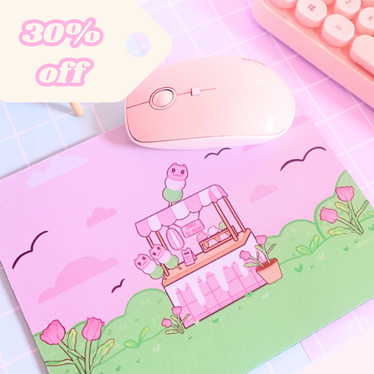 Dango Ice Cream Cart Mousepad - SECONDS