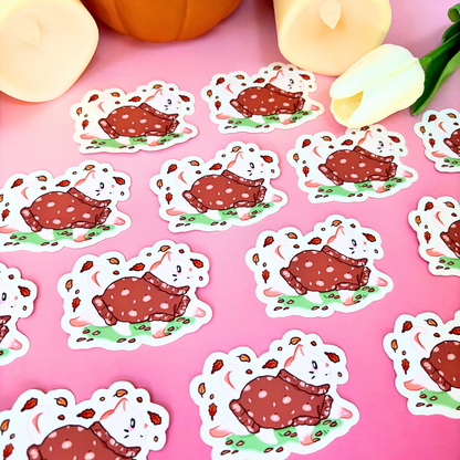Ginger's Autumn Walk, Sticker