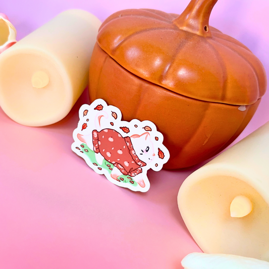 Ginger's Autumn Walk, Sticker