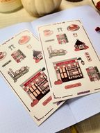 Cozy Book Cafe Sticker Sheet