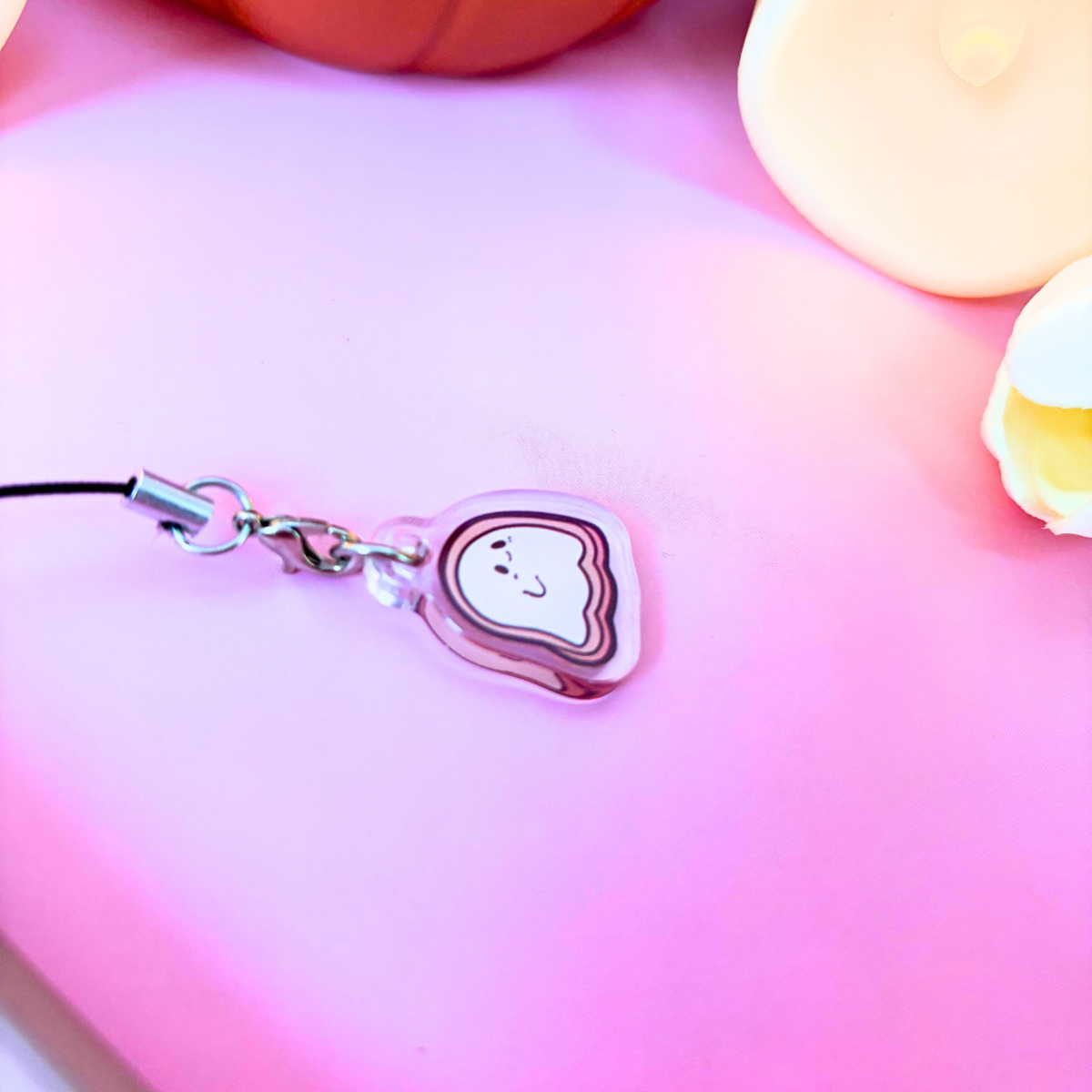 Biscuit Ghost Phone Charm
