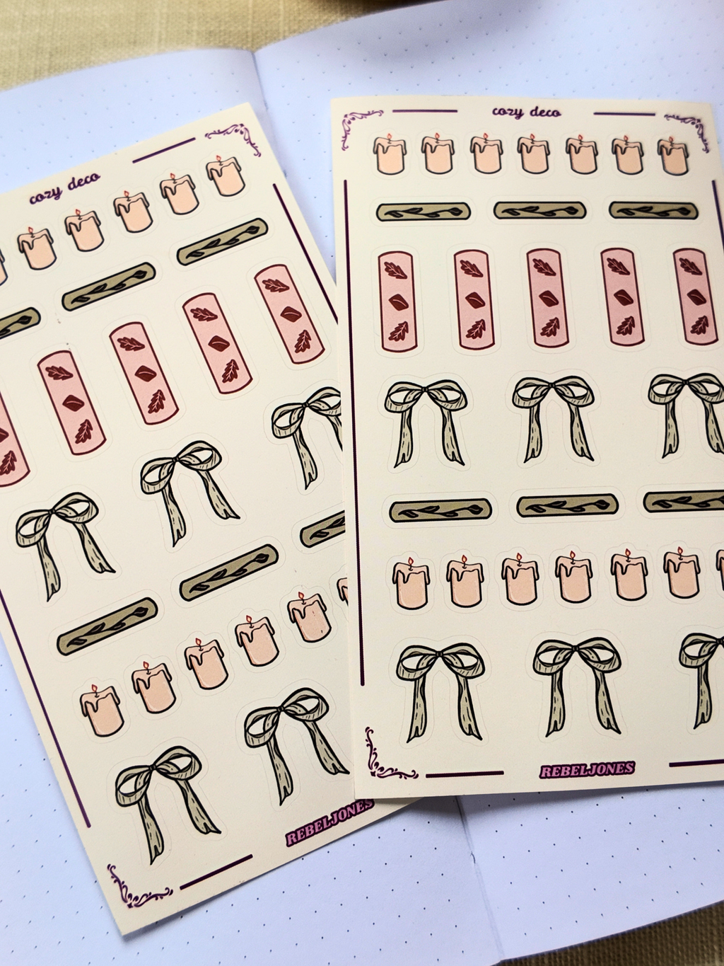 Cozy Deco Sticker Sheet
