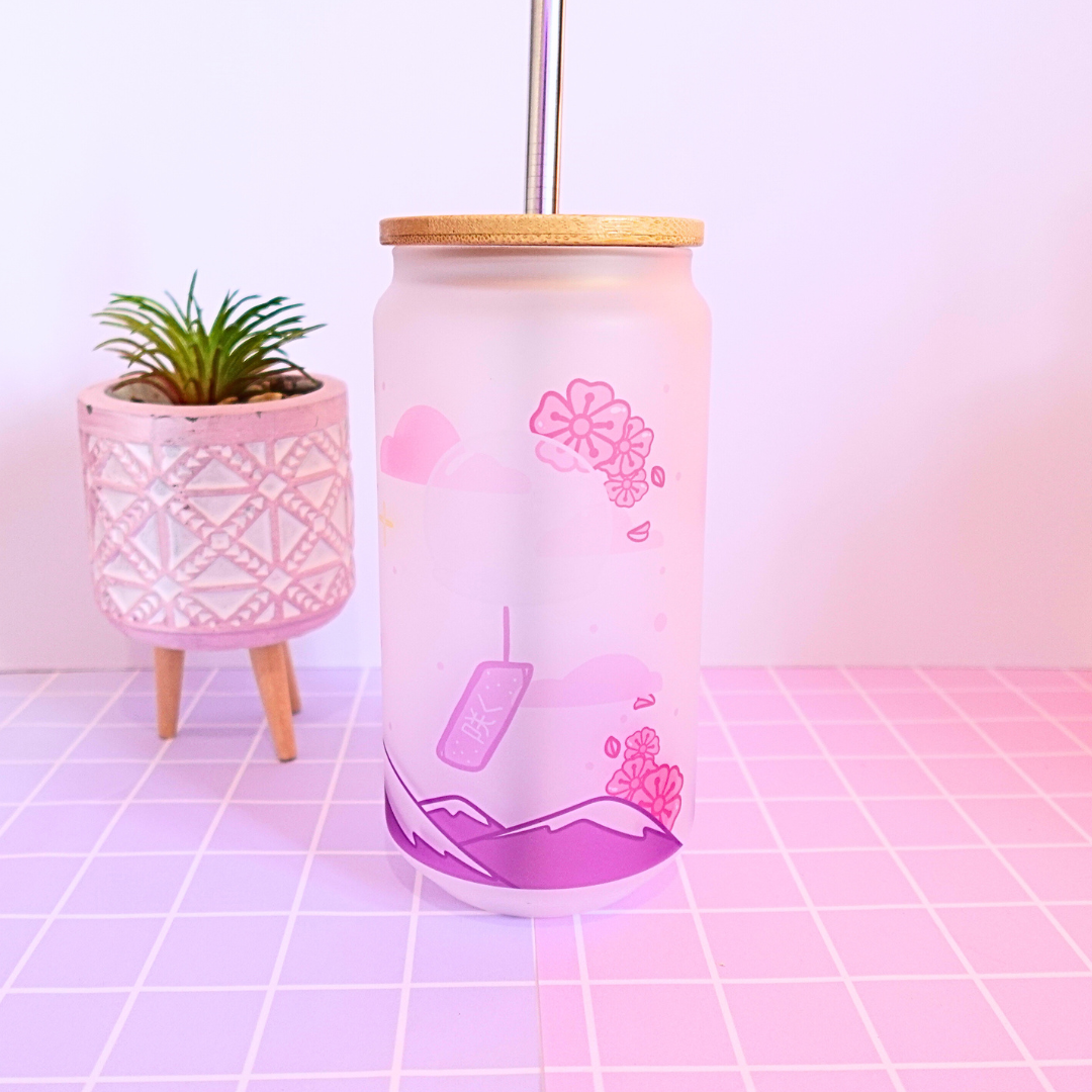Sakura Cherry Blossom, frosted tumbler