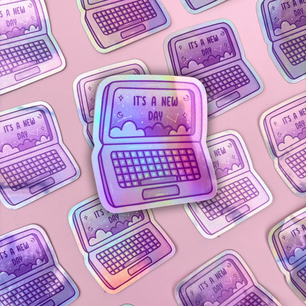 It's a New Day, Laptop Sticker