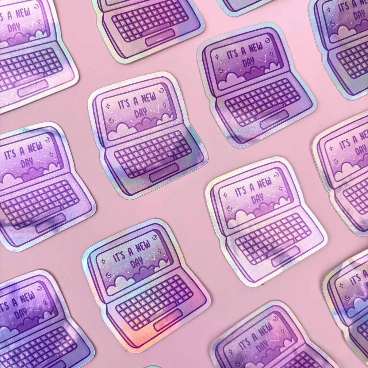 It's a New Day, Laptop Sticker