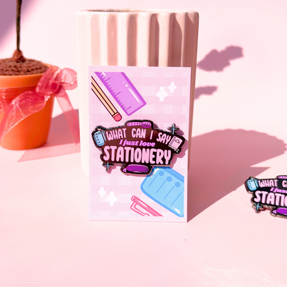 What Can I Say I Just Love Stationery, Pin