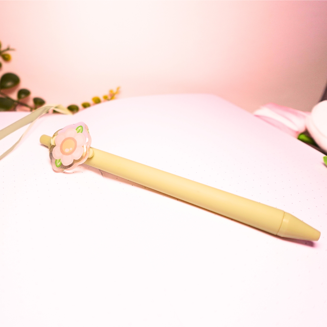 Flower Charm Ball Point Pen