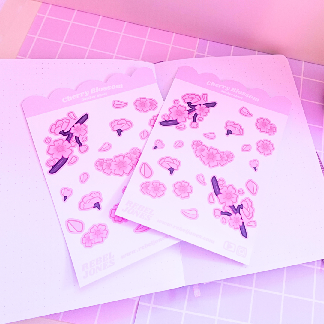 Cherry Blossom Sticker Sheet -  NEW DESIGN COMING SOON