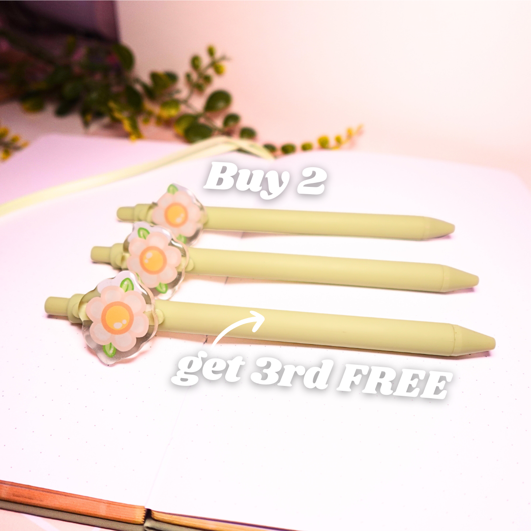 Flower Charm Ball Point Pen