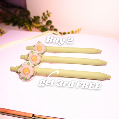 Flower Charm Ball Point Pen