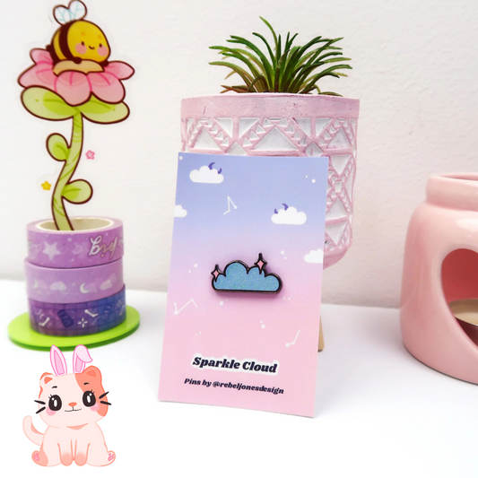 Sparkle cloud mini pin