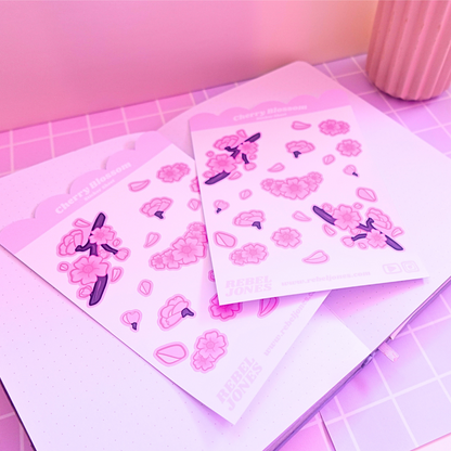Cherry Blossom Sticker Sheet -  NEW DESIGN COMING SOON