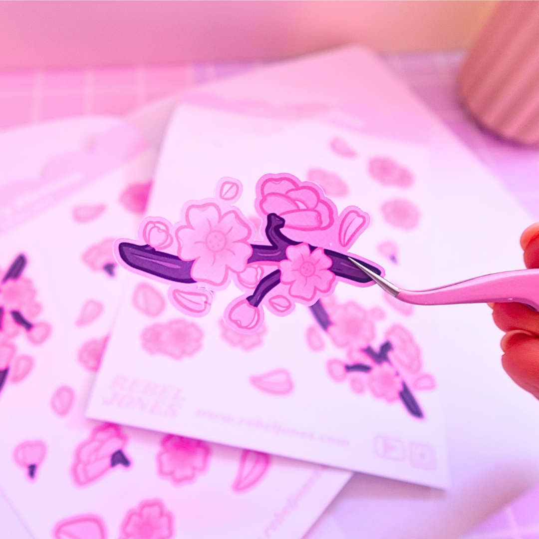 Cherry Blossom Sticker Sheet -  NEW DESIGN COMING SOON