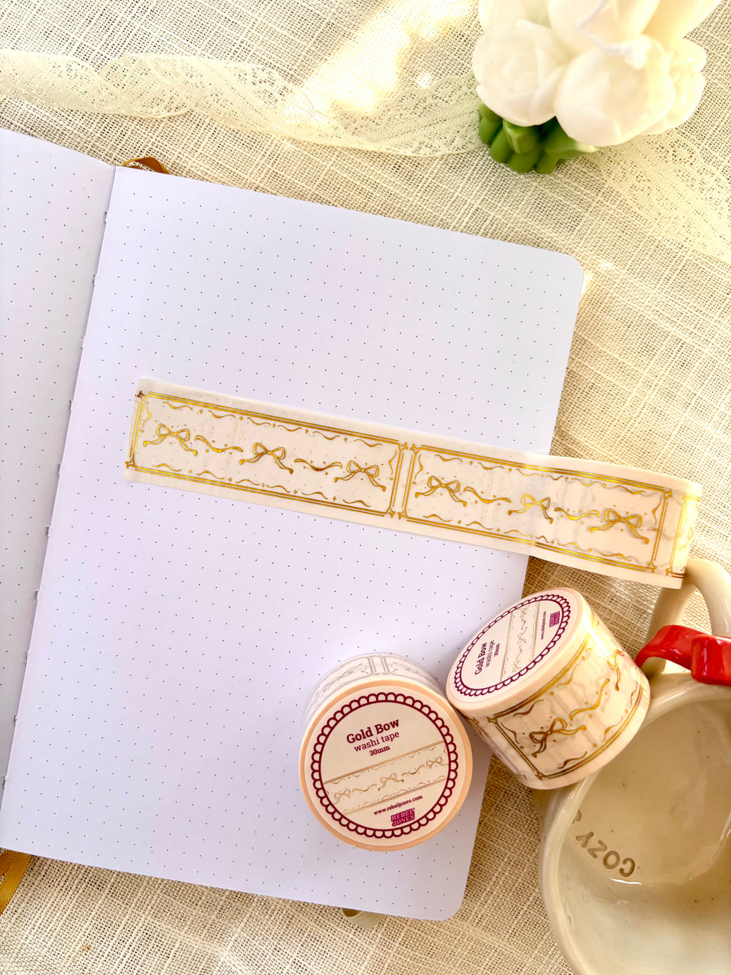 Gold Bow Washi Tape