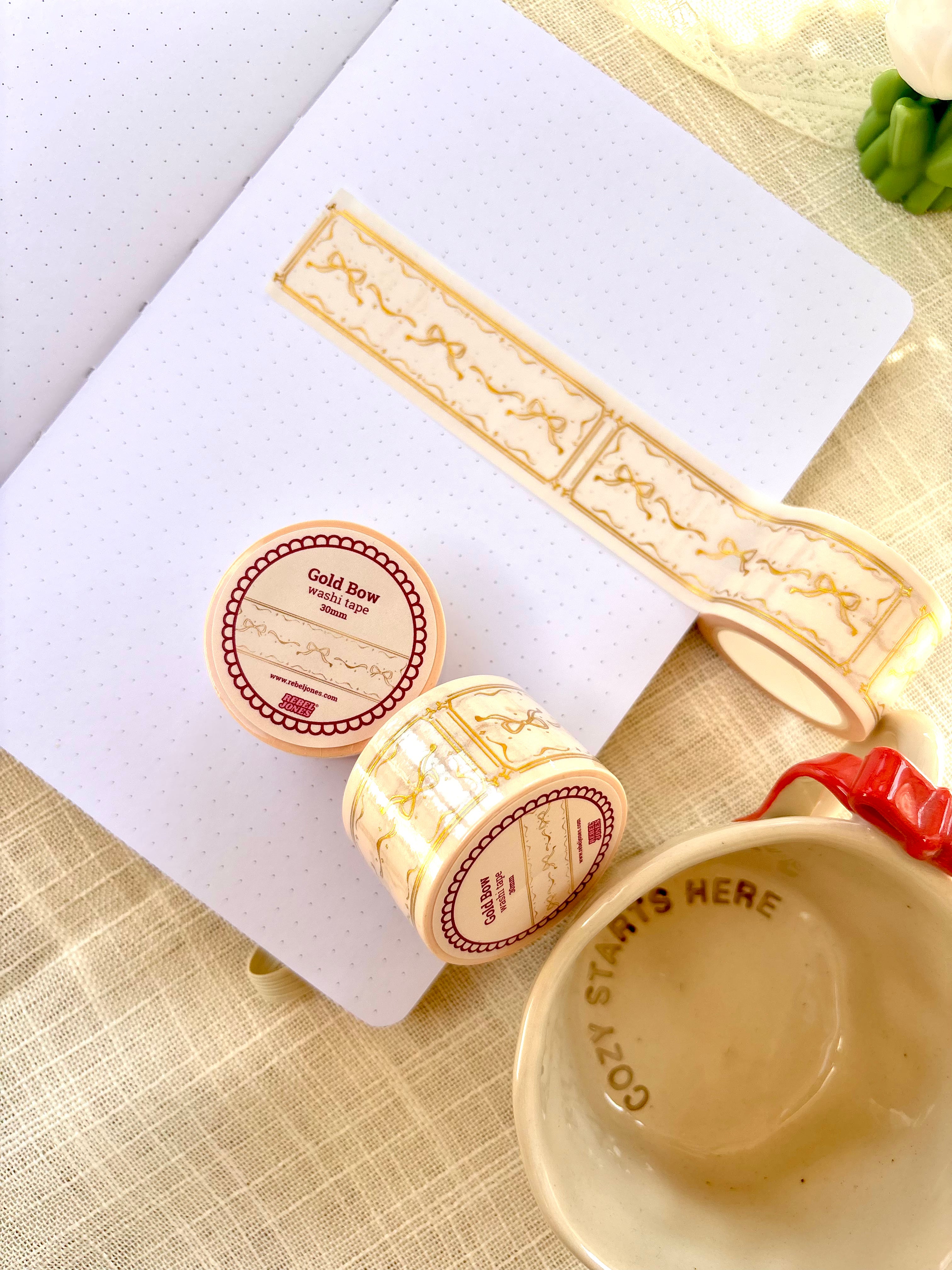 Gold Bow Washi Tape