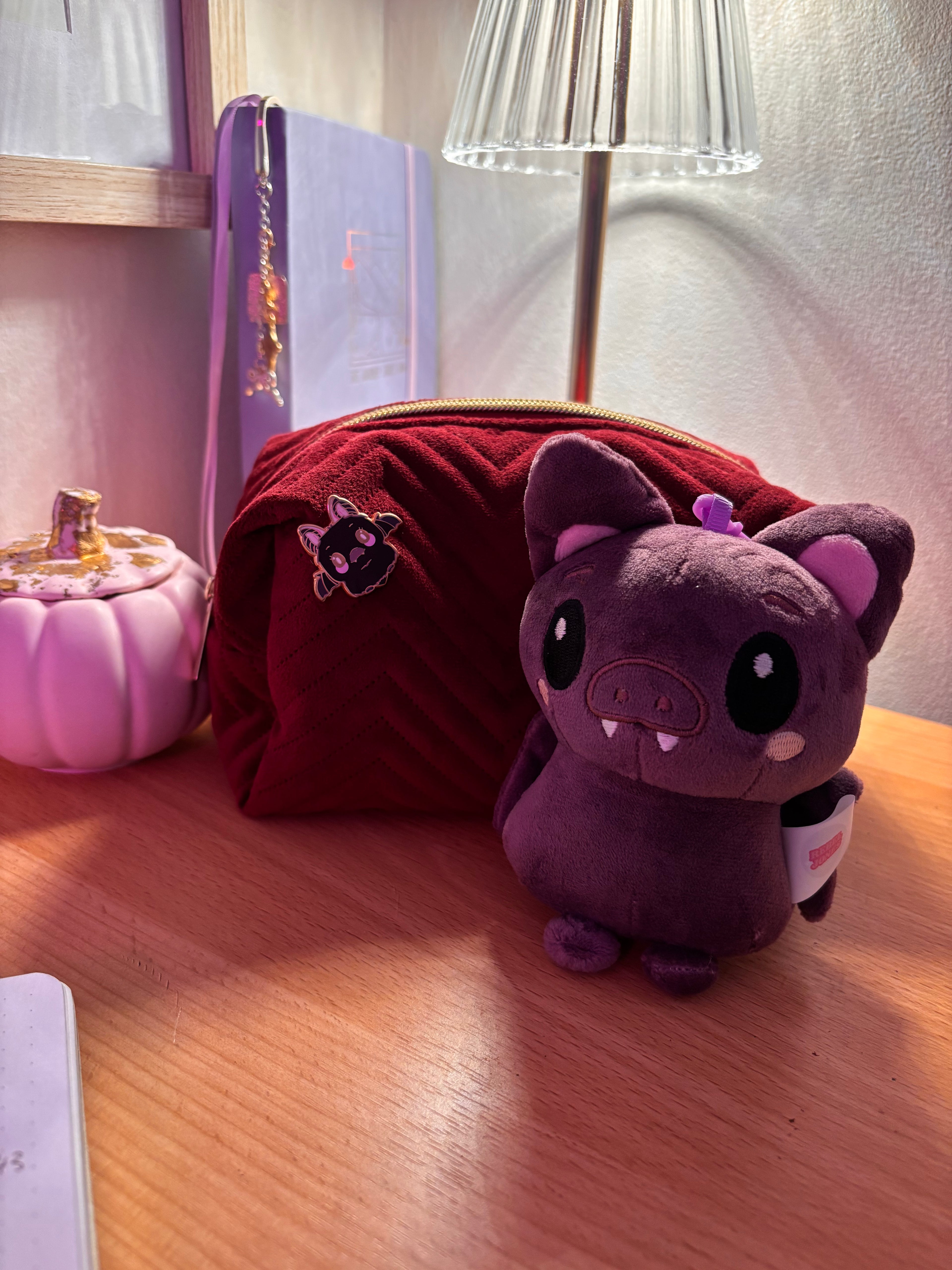 Fang the Bat Plush Keychain + FREE matching pin