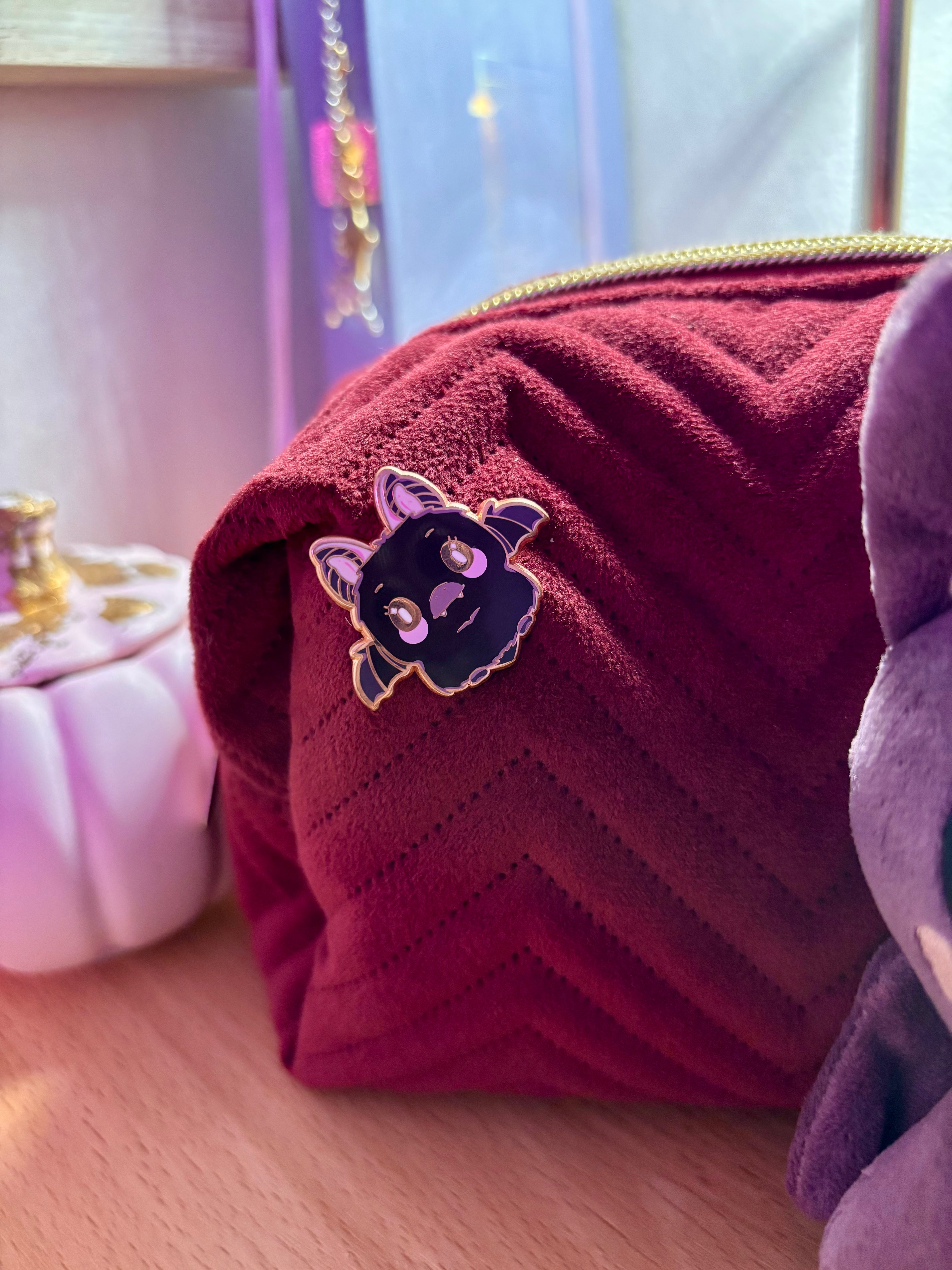 Fang the Bat Plush Keychain + FREE matching pin