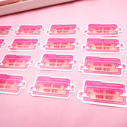 You're Doing Your Best, Clear Sticker
