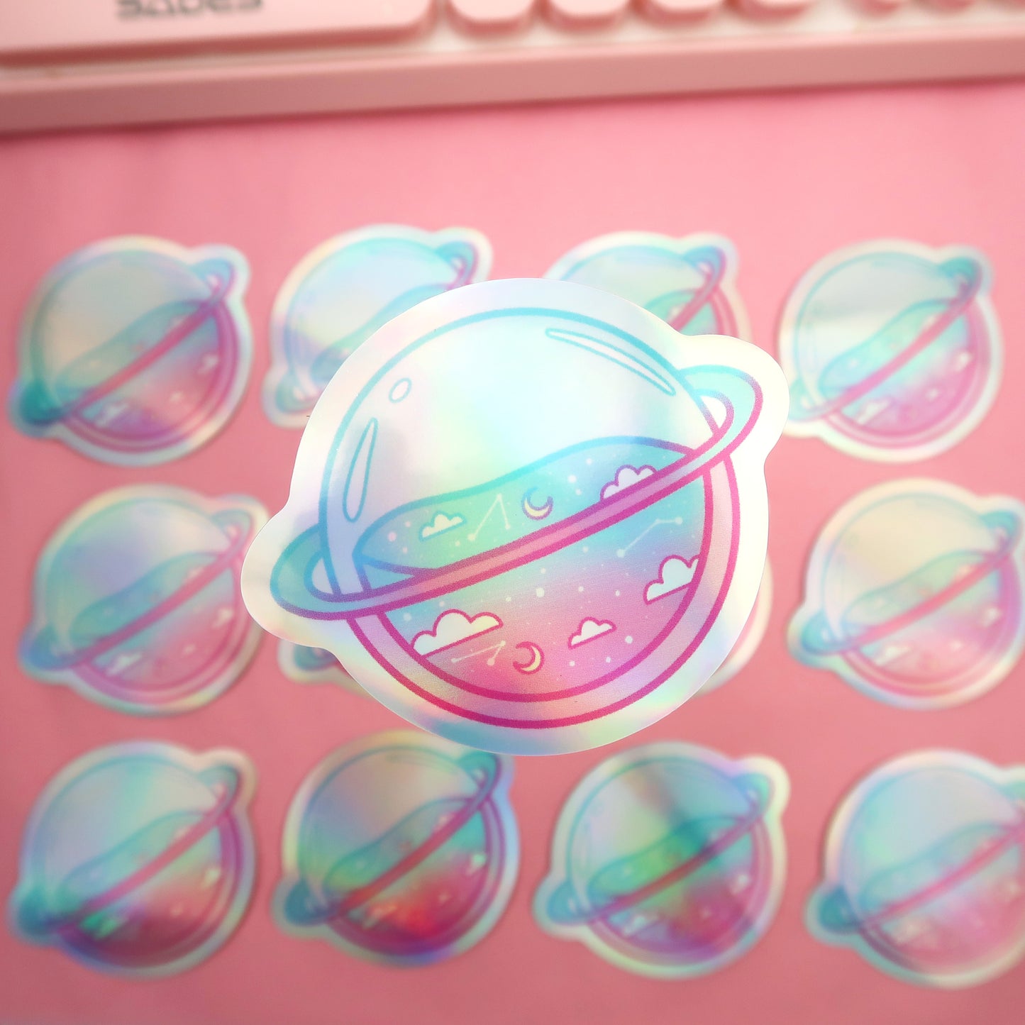 Kawaii Planet, Holographic Sticker