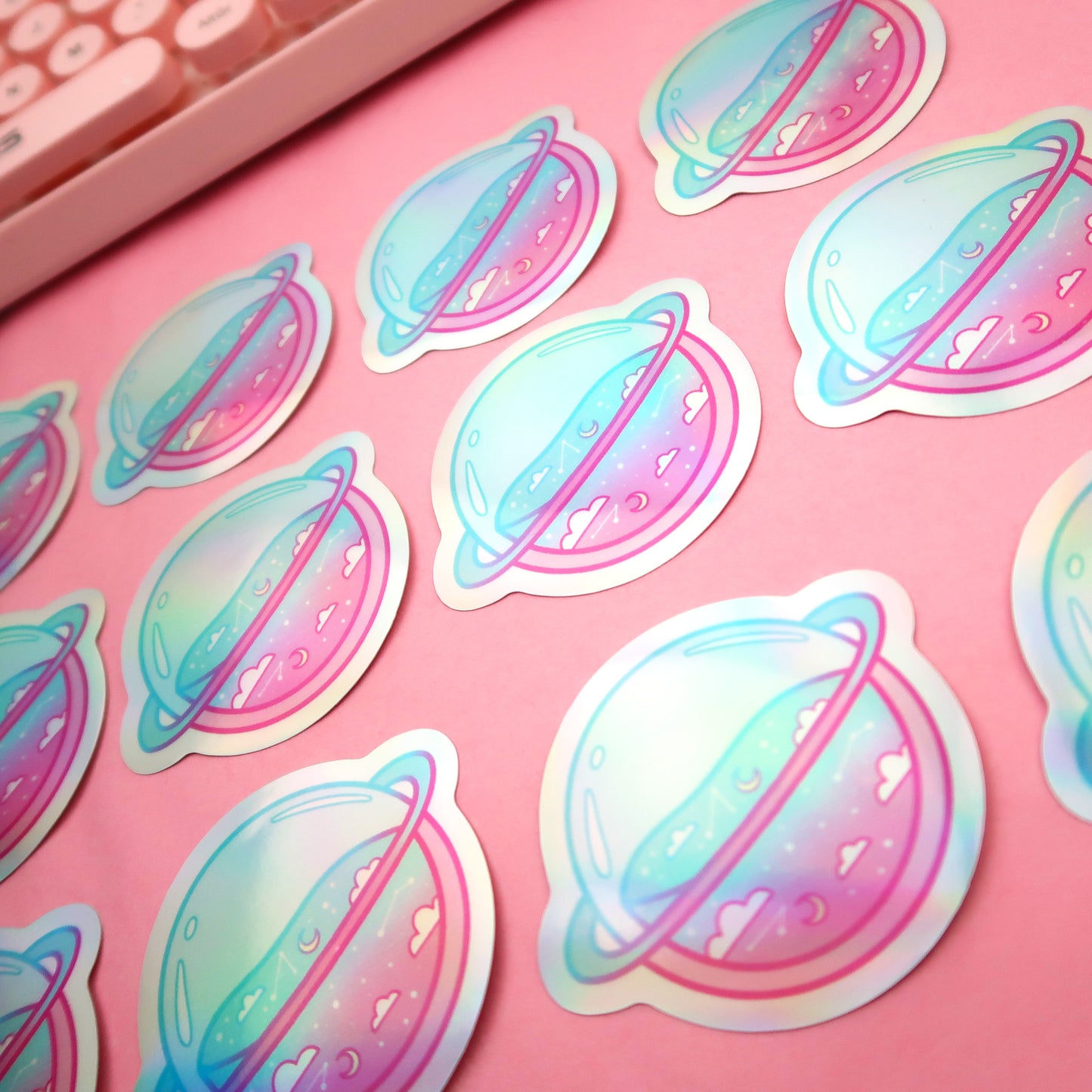 Kawaii Planet, Holographic Sticker