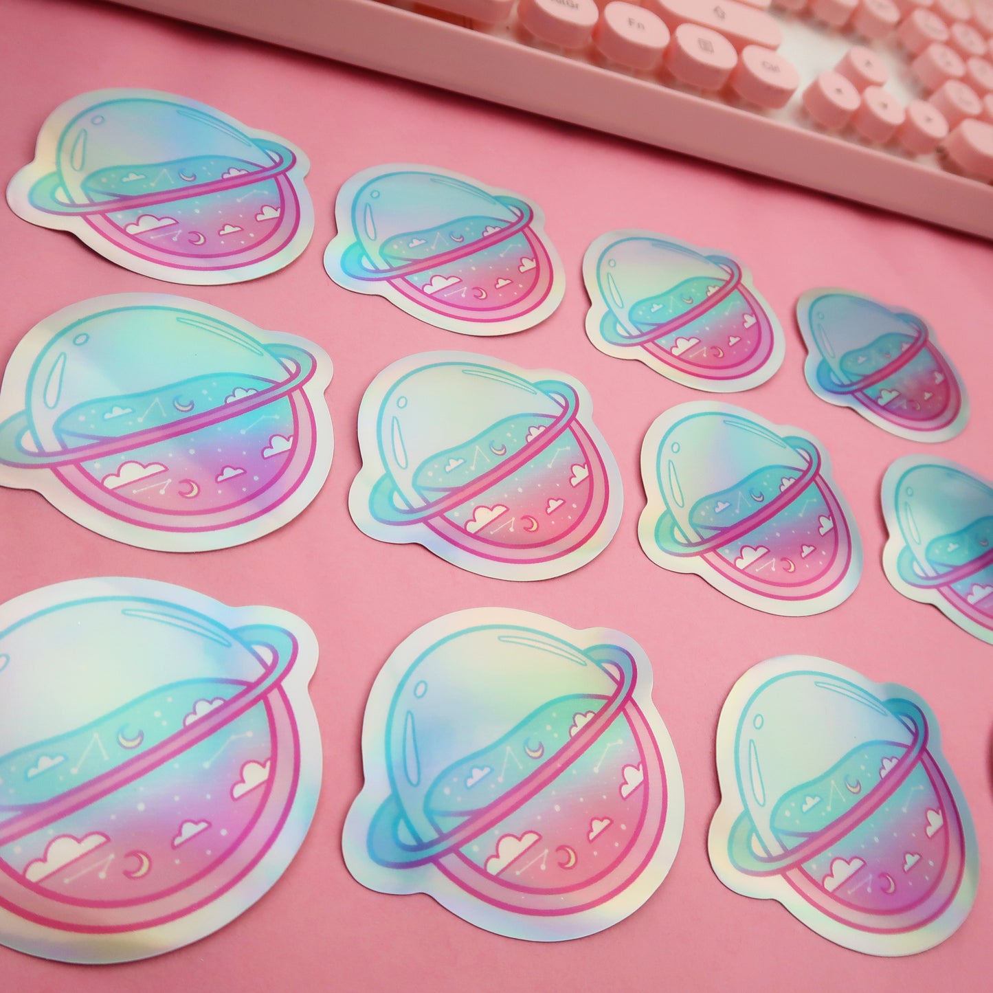Kawaii Planet, Holographic Sticker