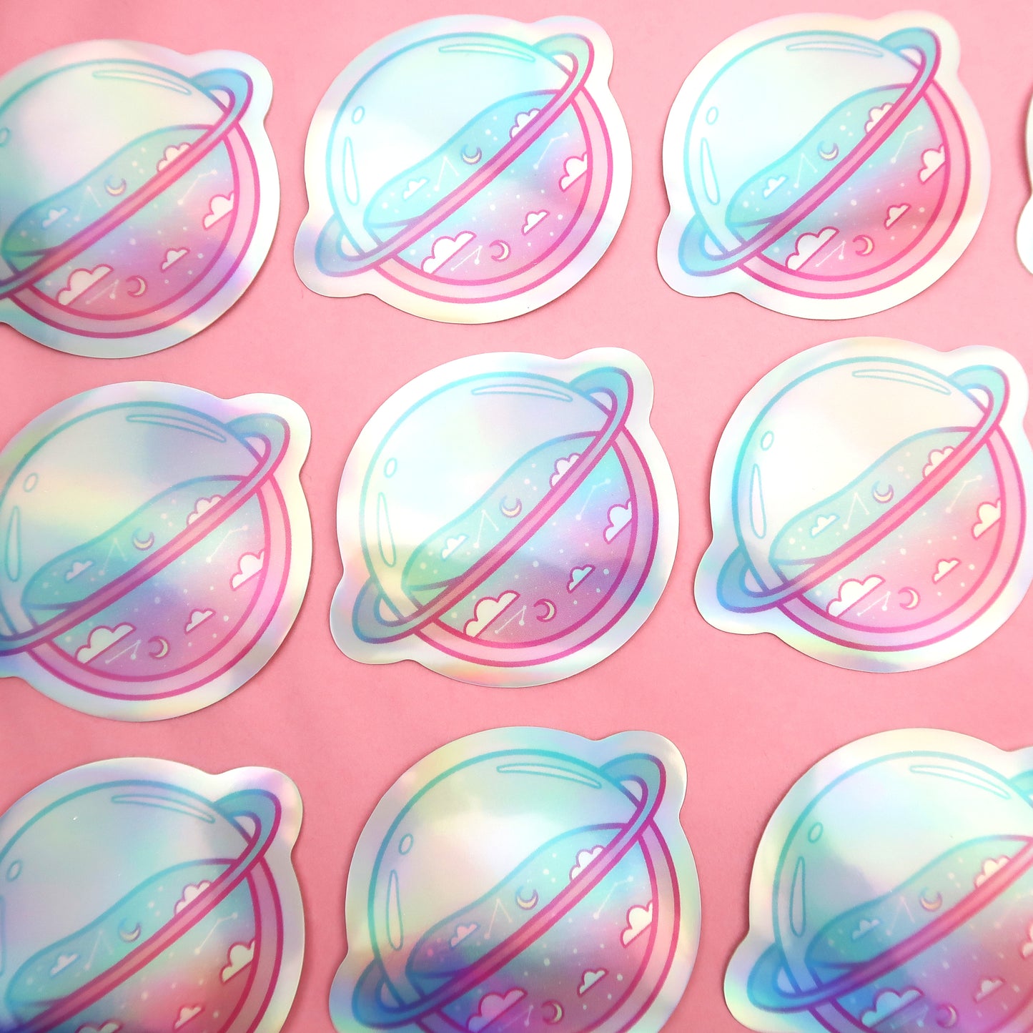 Kawaii Planet, Holographic Sticker