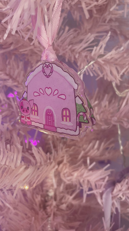 Nora's Winter Cottage, Glitter Tree Decoration - 25% OFF SALE