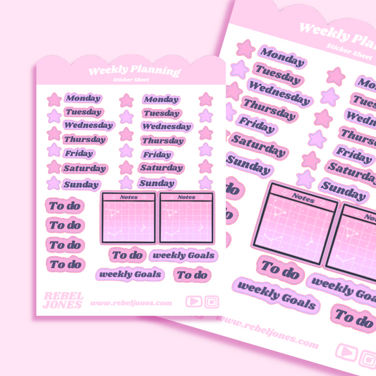 Weekly Planning Sticker Sheet -  NEW DESIGN COMING SOON