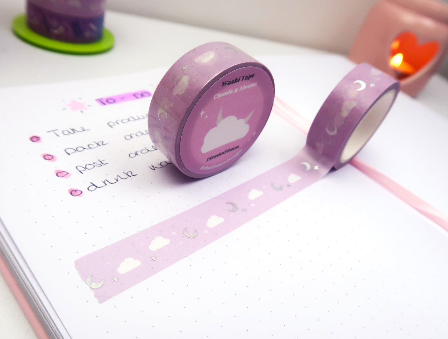 Cloud and Moon, Holographic Washi Tape