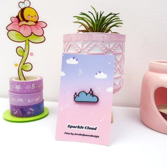 Sparkle cloud mini pin