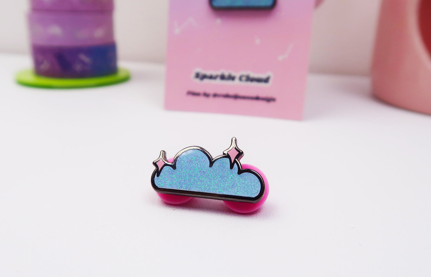 Sparkle cloud mini pin