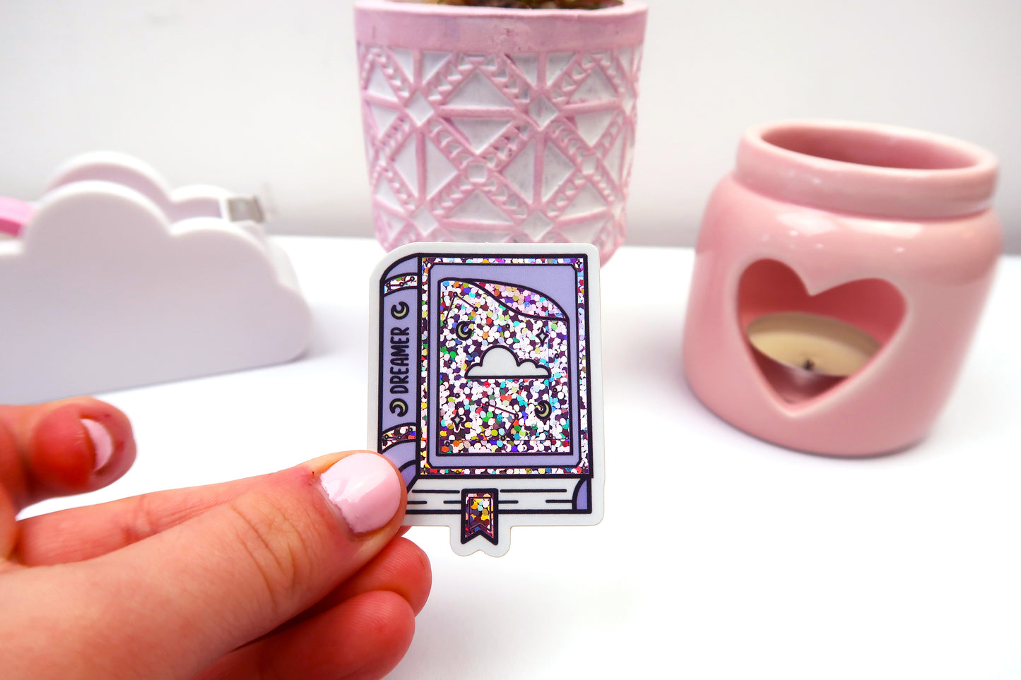 Dreamer Book Glitter Sticker - COMING BACK SOON!